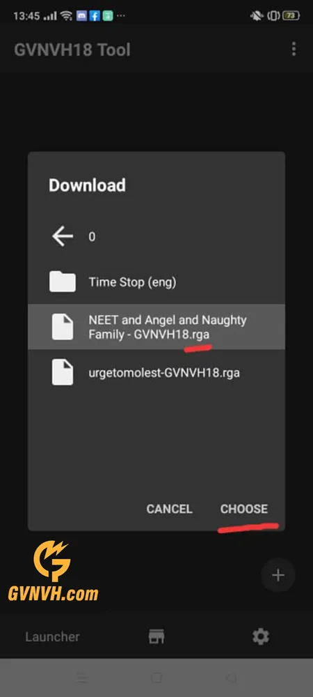 Hướng dẫn cách tải game Hentai thêm vào ứng dụng Gvnvh18 Tool