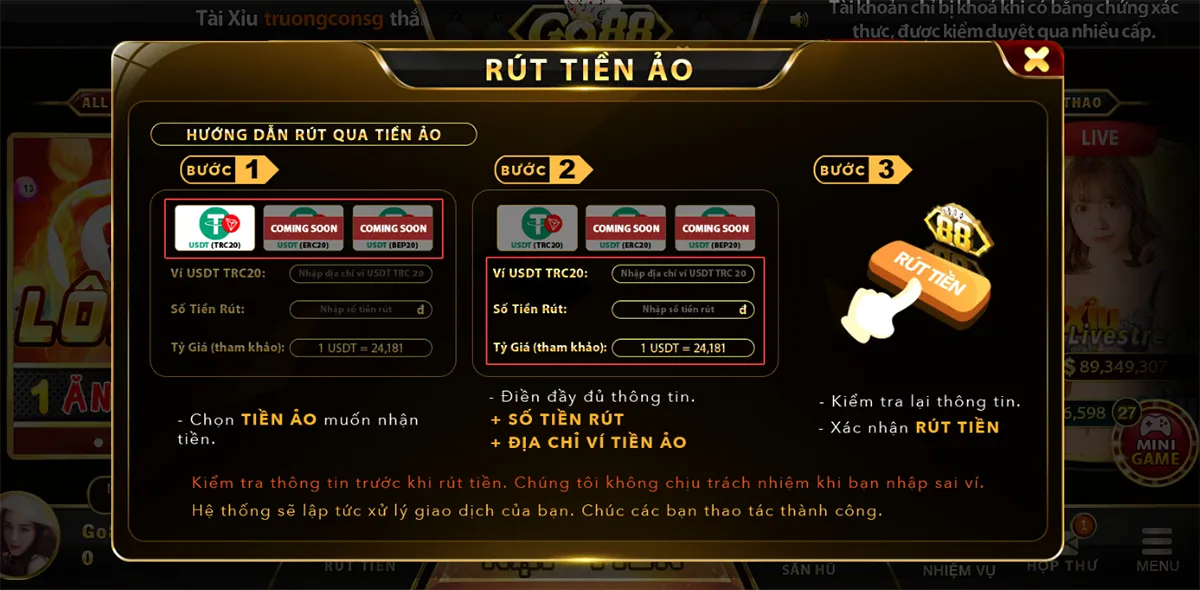 Rút tiền Go88: Thủ tục đơn giản và tiện lợi cho tân thủ